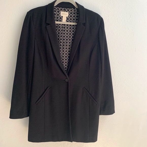 Chicos black blazer in like new condition size 1 which is Medium - Picture 1 of 9
